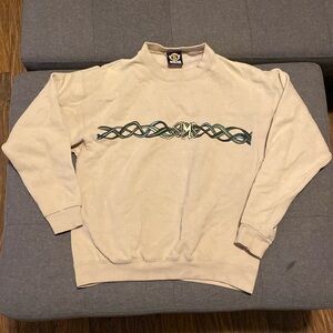 Vintage Sims Snowboards Tan Crewneck Sweater Men’s Size Small Made in USA 1990s